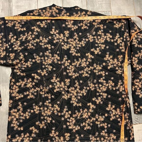 Tapestry Quilted Patchwork Embroidered Floral Jacket Black Brown Gold Coat XL - Picture 15 of 16